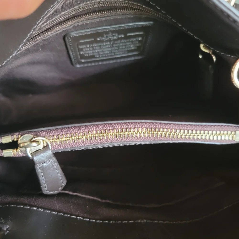 Coach F35271 Minetta Satchel Python Embossed Leather Tan Brown Crossbody Bag